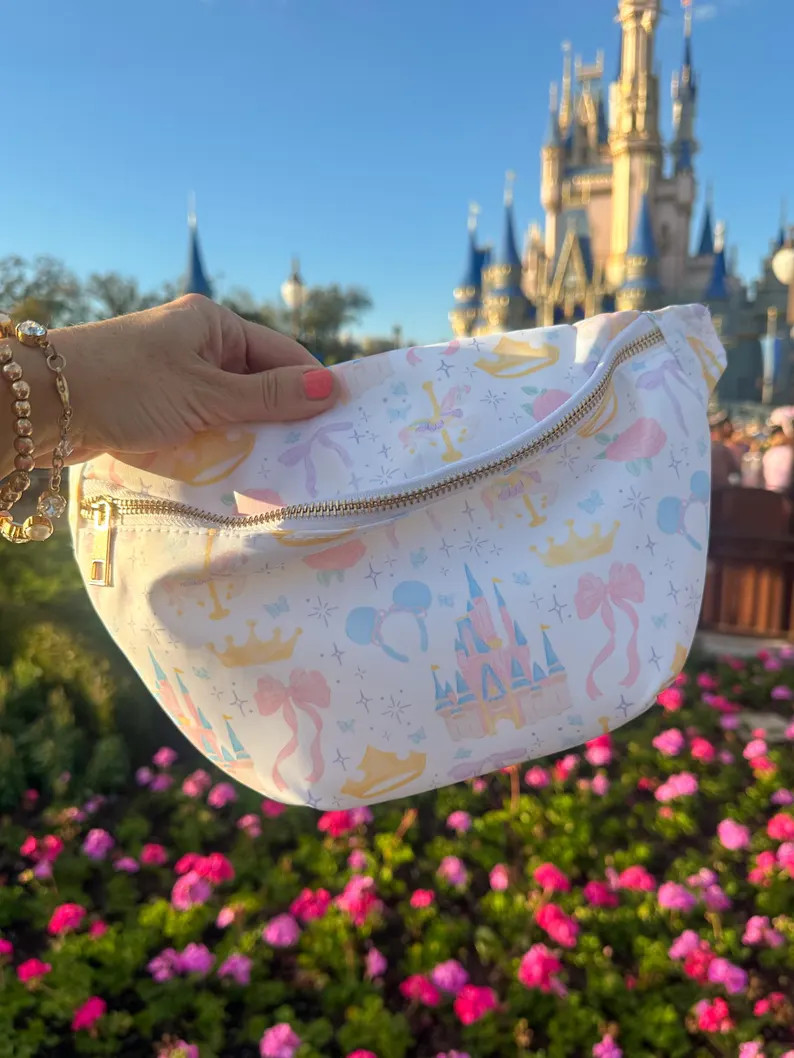 Disney Princess Fanny Pack- Disney Fanny Pack Coquette Fanny Pack Disney Waist Bag. Bow Fanny Pac... | Etsy (Global)
