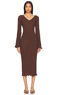 SNDYS Serna Dress in Dark Brown from Revolve.com | Revolve Clothing (Global)