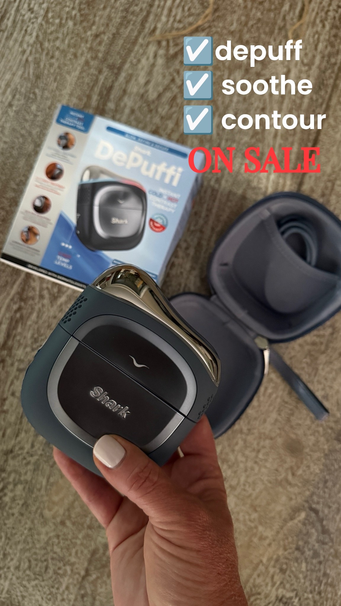 Meet the Shark Depuffi 🧖🏻‍♀️🧘🏼‍♀️ my daughter and I have both been using this for over a month - and WOW! Regularly $199.99, now on sale for $149.99‼️ perfect gift for birthdays or the holidays coming up! 

It’s great for depuffing, lymphatic drainage and glowing skin. Helps reduce undereye puffiness. Also great for Gua sha sculpting. I love that it has 6 cold and hot temperature settings that change in just 30 seconds.

Shark tools, self care, over 40 skincare

#LTKSaleAlert #LTKselfcare #LTKOver40