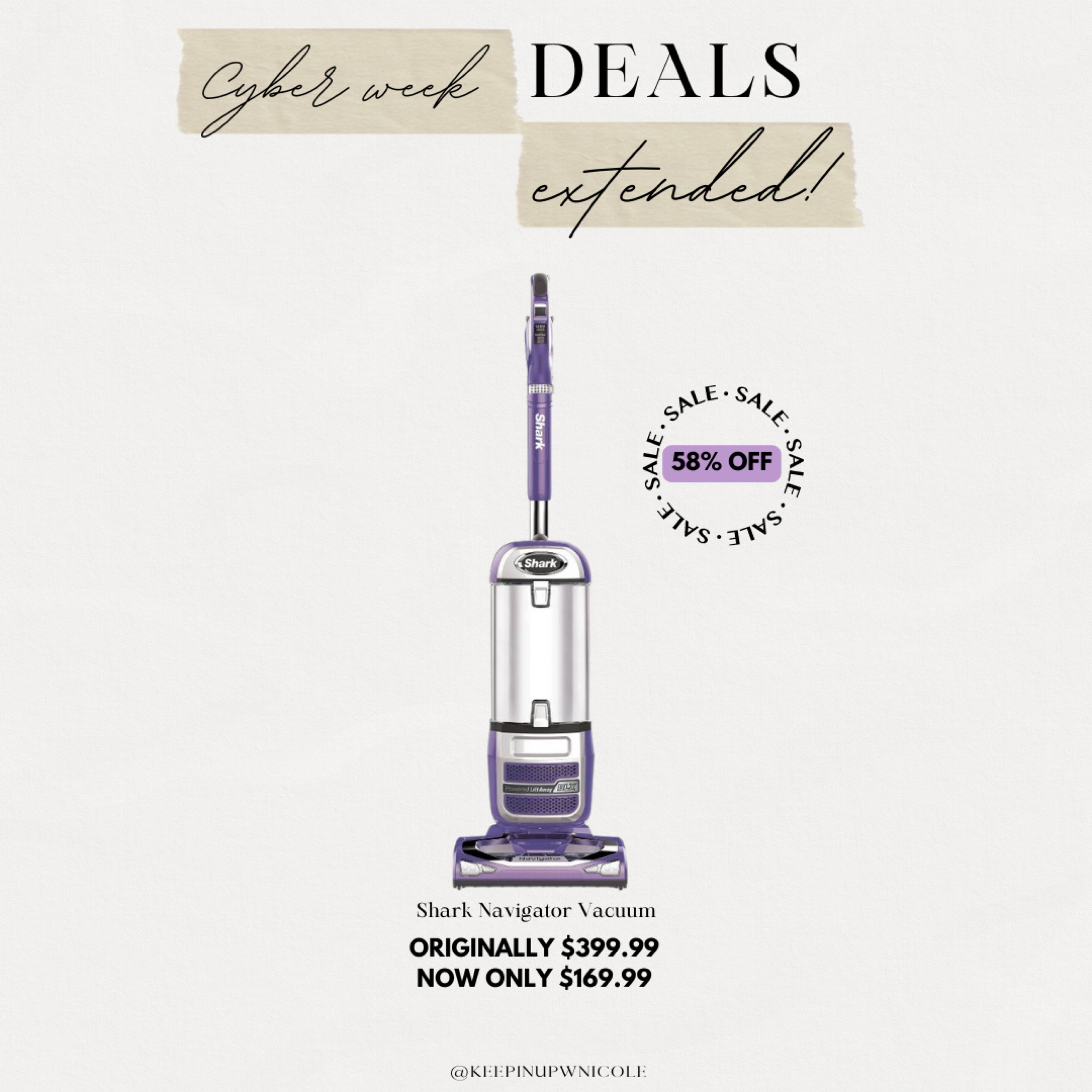 Cyber week deals have been extended! This Shark Navigator Vacuum from Target is such a good find! It’s 58% off right now, so I’d grab it while you can! #ltksale #shark #vacuum #sharkvacuum #cyberweek #giftsforher #target #ltkcyberweek #uprightvacuum 

#LTKSeasonal #LTKGiftGuide #LTKHoliday