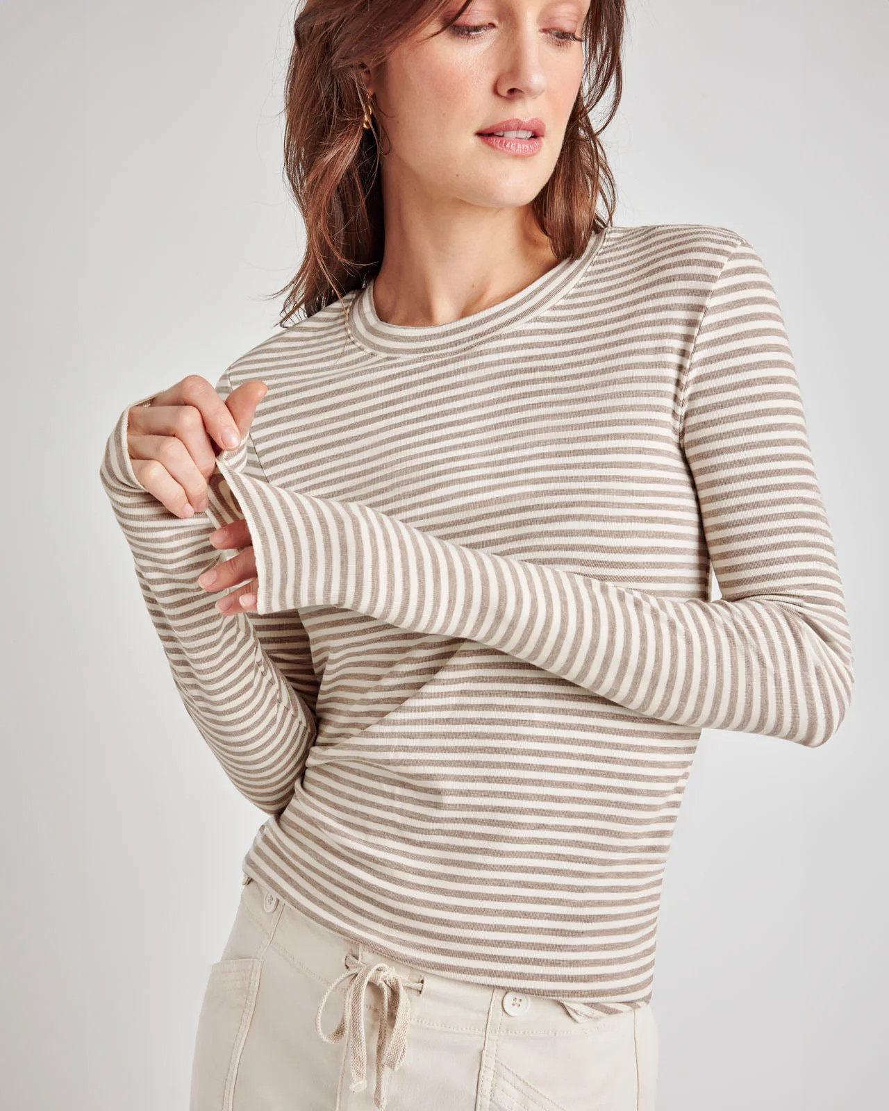 Ribbed Bamboo Long Sleeve Tee | Splendid