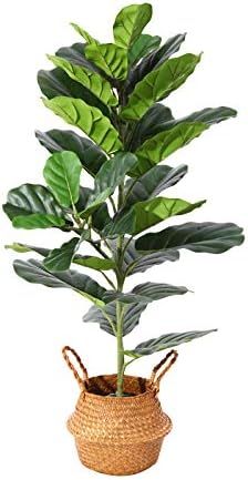 Ferrgoal Artificial Fiddle Leaf Fig Plants 39 Inch Fake Ficus Lyrata Tree with 32 Leaves in Pot a... | Amazon (US)
