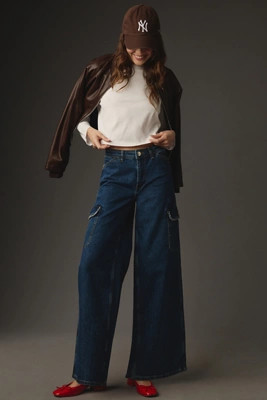 Seventy + Mochi Frankie High-Rise Wide-Leg Cargo Jeans | Anthropologie (US)