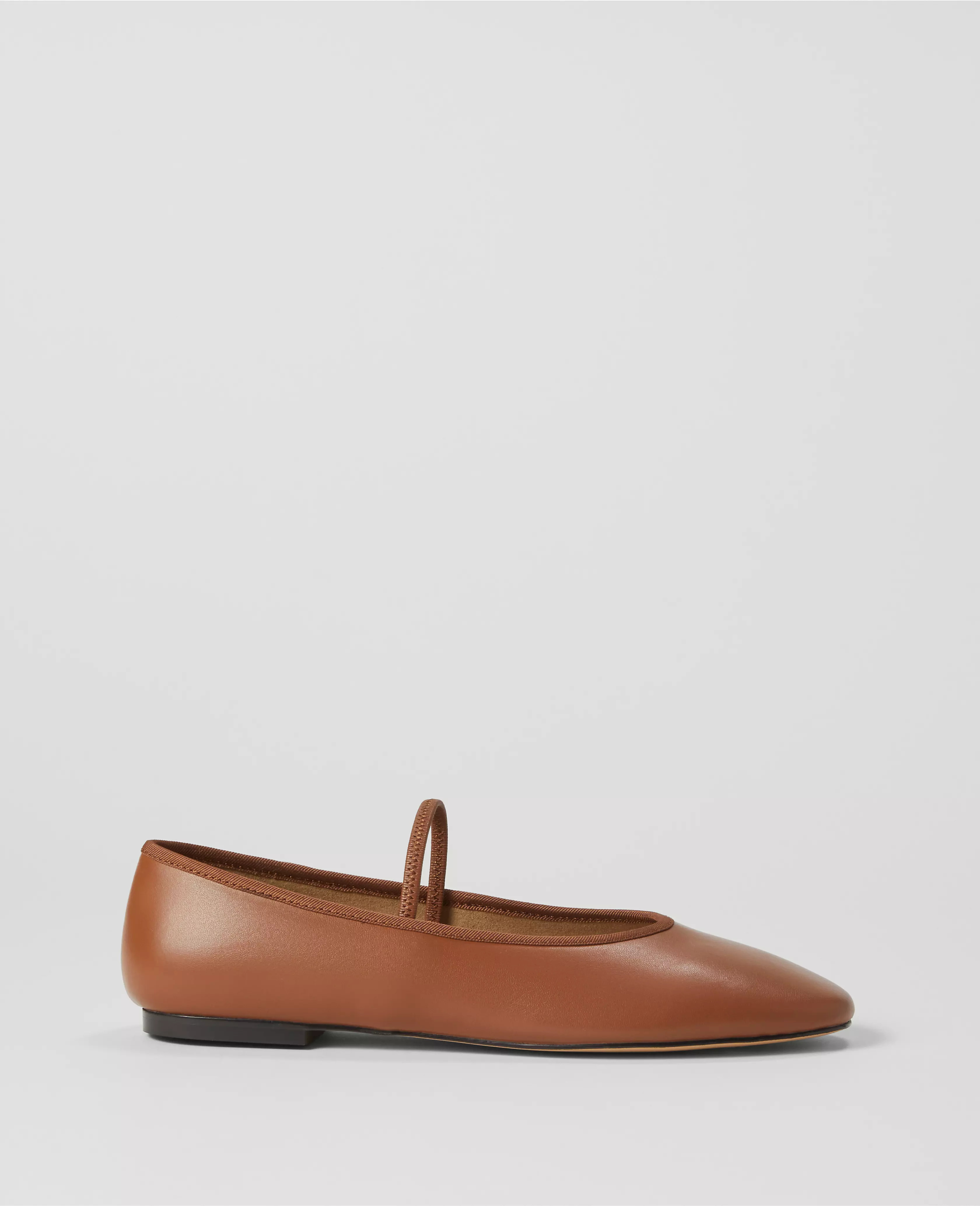 Mary Jane Leather Ballet Flats | Ann Taylor