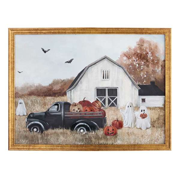 Barn Truck Boo Canvas Wall Art, 12x16 | At Home