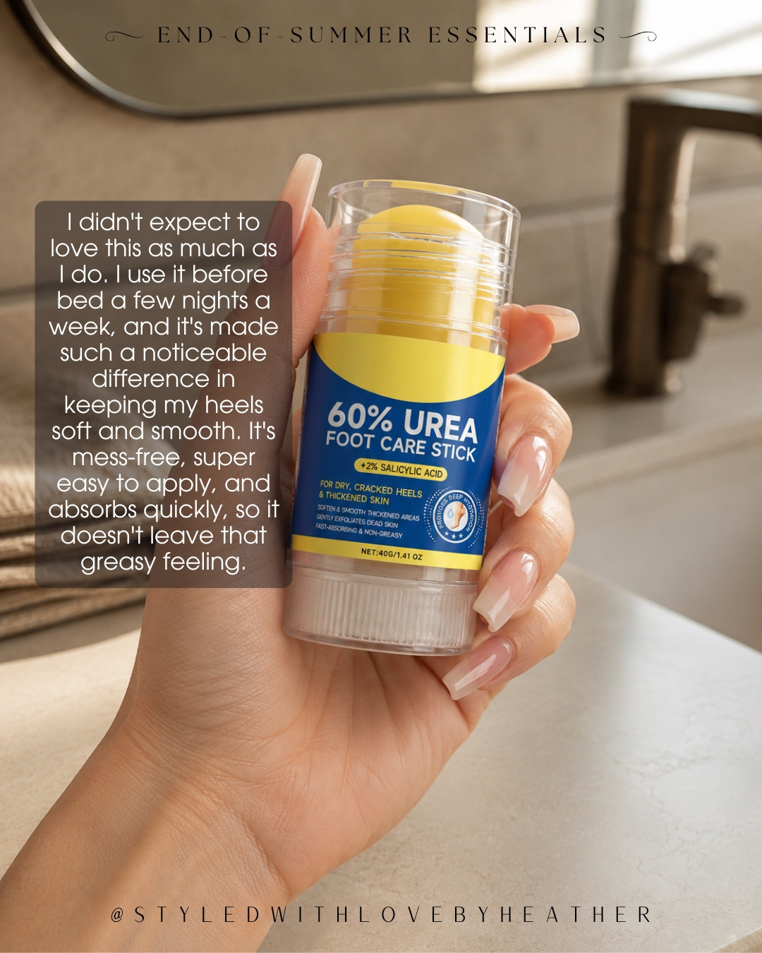 I wasn't expecting to love this as much as I do. I've been applying it a few nights a week before bed, and my heels feel noticeably softer and smoother. It absorbs quickly, isn't greasy, and makes keeping my feet sandal-ready so much easier. 

 #LTKgrwm #LTKselfcare #LTKBeauty