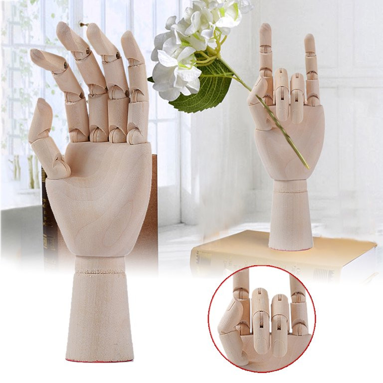1pc New 7" Wooden Hand Human Figure Artist Painting Model Mannequin Jointed Doll | Walmart (US)