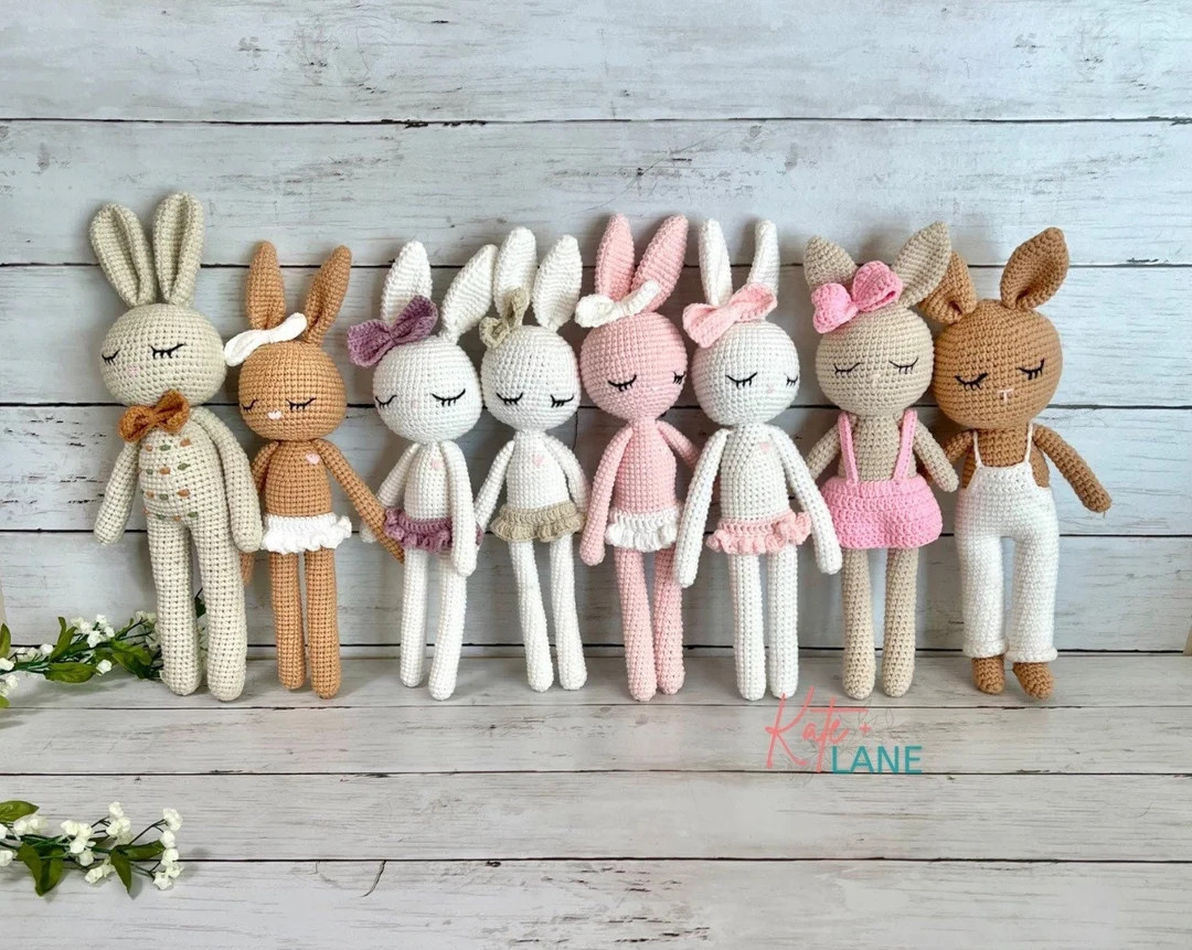 Organic Bunny Doll, Stuffed Animal, Crochet Bunny Rabbit, Baby Gift, Sleeping Bunny, Gift for Kid... | Etsy (US)