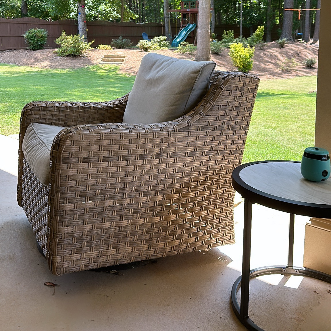 Walmart patio set holding up three years later. Outdoor patio essentials  

#LTKxWalmart #LTKHome