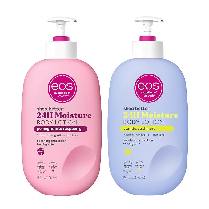 Bundle of eos Shea Better Body Lotion- Vanilla Cashmere + Pomegranate Raspberry, 24-Hour Moisture... | Amazon (US)