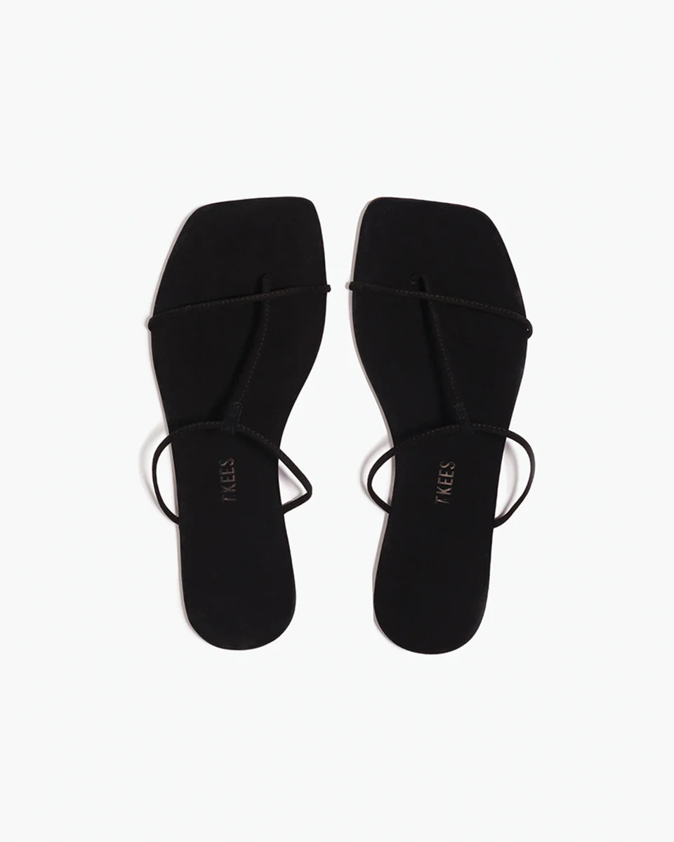 The Chloe – Square Toe Suede Sandal by TKEES | TKEES
