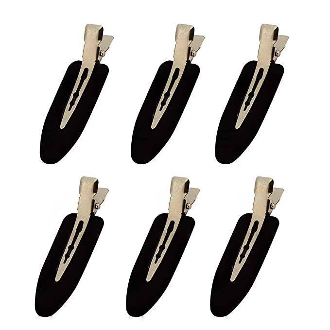 6 Pieces No Bend Hair Clips, No Crease Hair Clip for Hairstyling, Makeup Clips for Women and Girl... | Amazon (US)