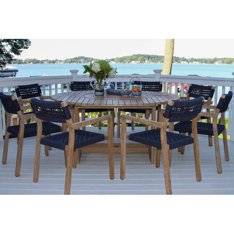 Fleur 63'' Round 8 - Person Outdoor Dining Set | Wayfair North America