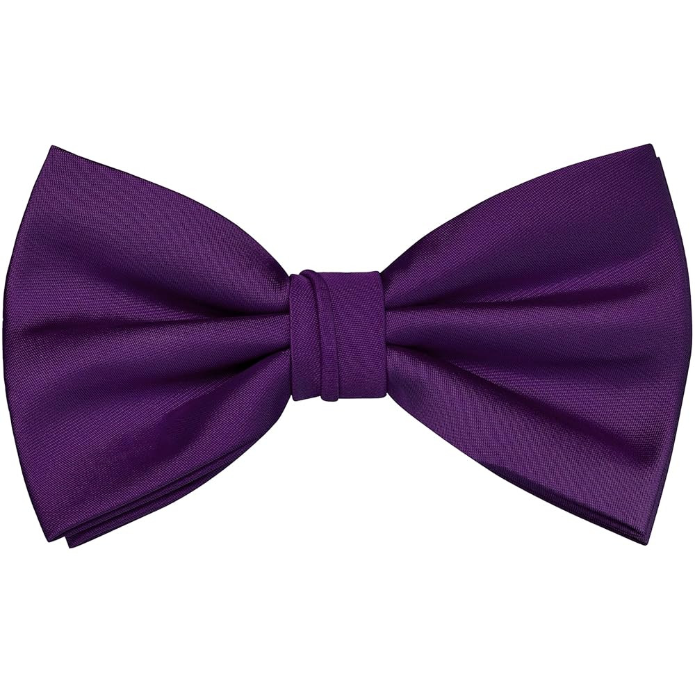 Branduce Mens Solid Color Adjustable Pre-tied Bow Tie for Men Party Wedding | Amazon (US)