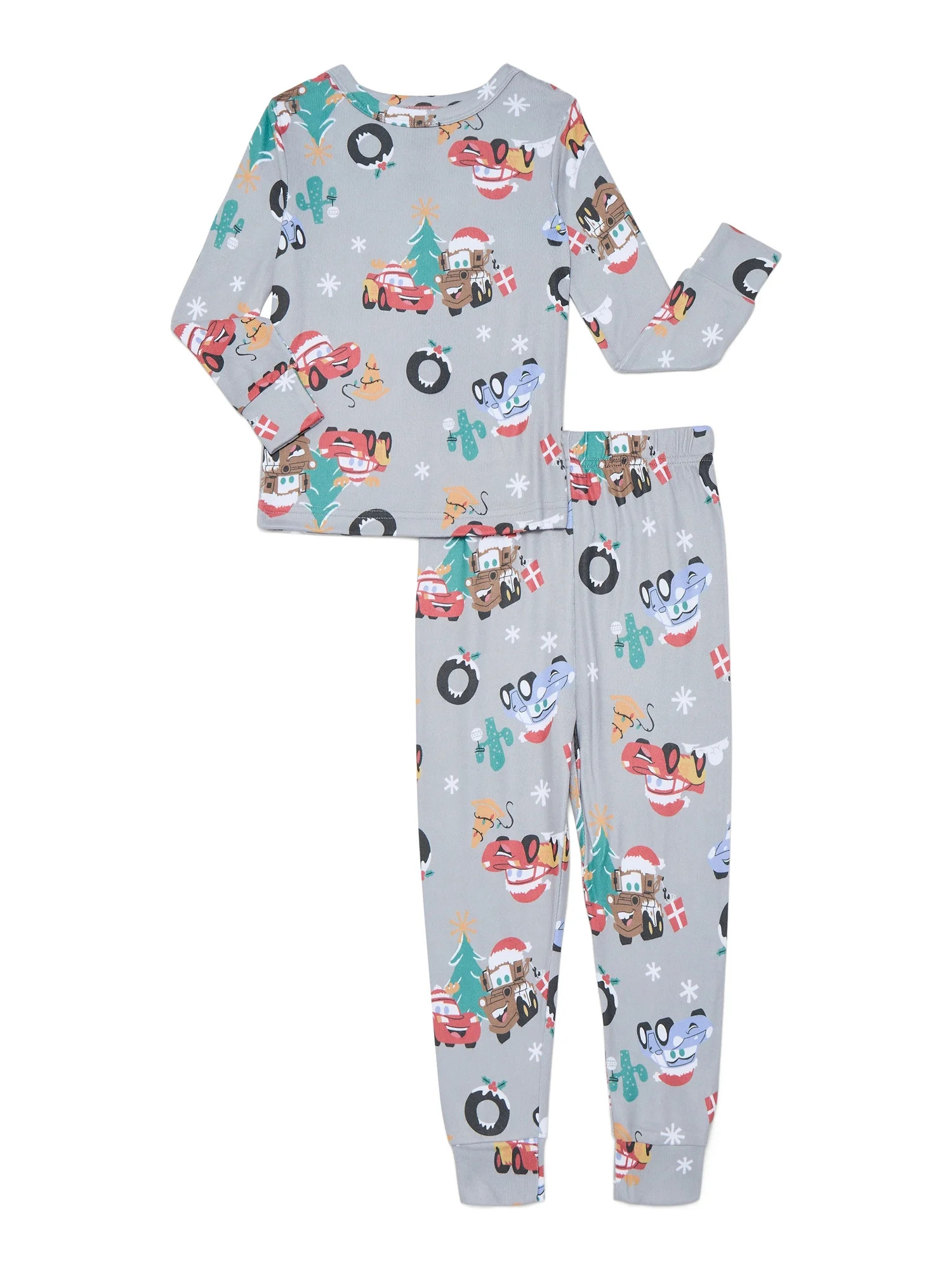 Pixar Cars Toddler Boys Christmas Snug Fit Top and Pants Pajama Set, 2-Piece, Sizes 12M-5T | Walmart (US)