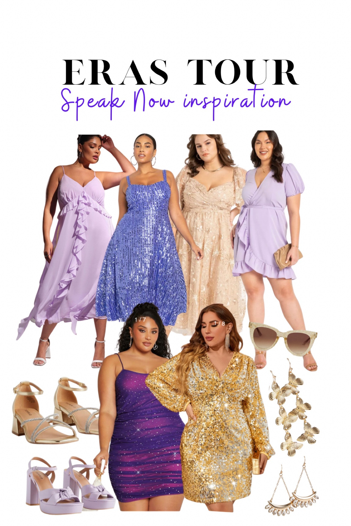 Plus-size Eras Tour concert looks inspired by the Taylor Swift “Speak Now” Era 💜✨

#LTKFind #LTKcurves #LTKshoecrush