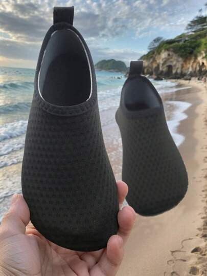 Kids Outdoor Beach Shoes, Boys Blue Shark Print Thick Sole Soft Rubber Bottom Lightweight Breatha... | SHEIN