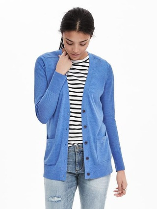 Merino Wool Boyfriend Sweater Cardigan | Banana Republic US