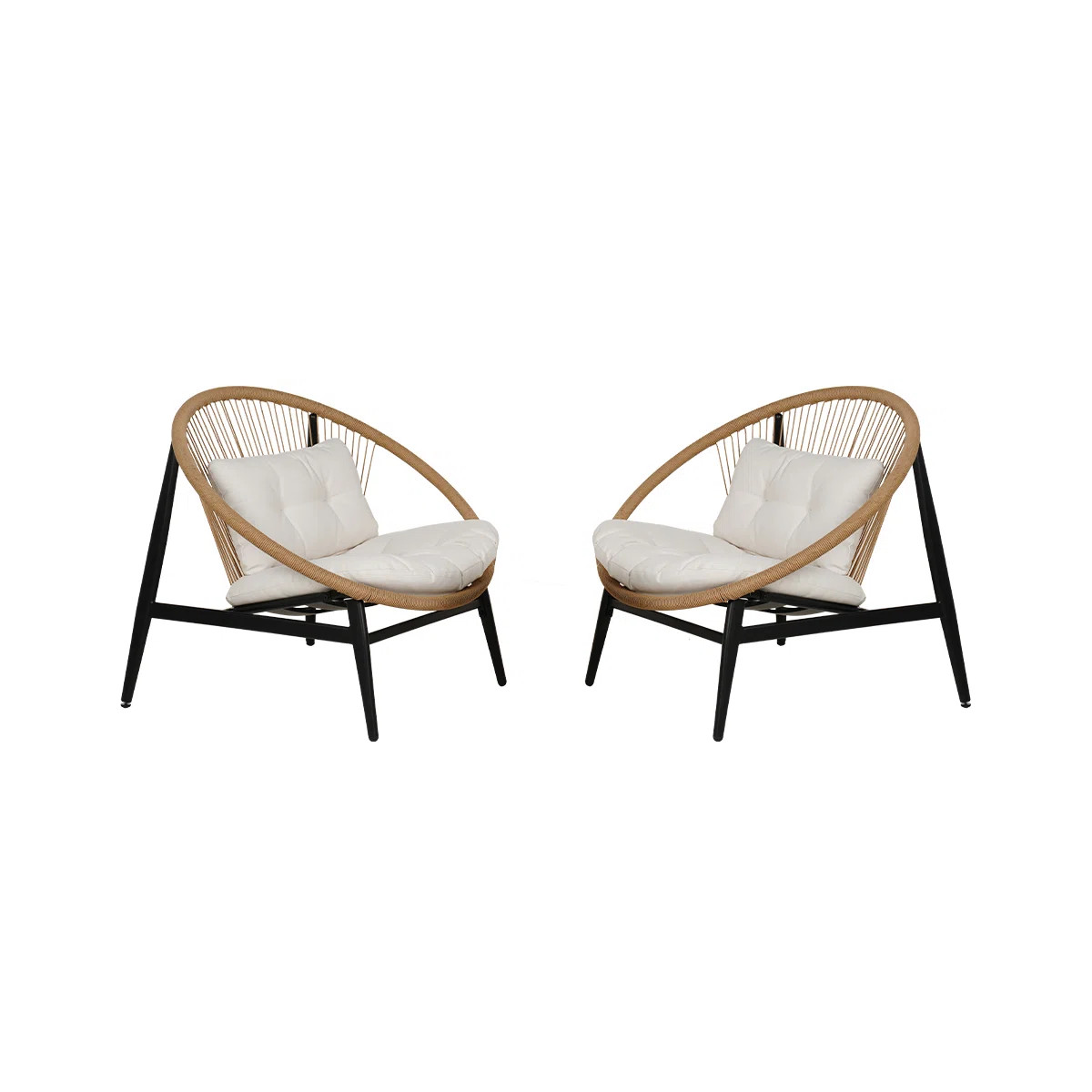 Outdoor Lounge Chair,Cushions Included (Set of 2) | Wayfair North America