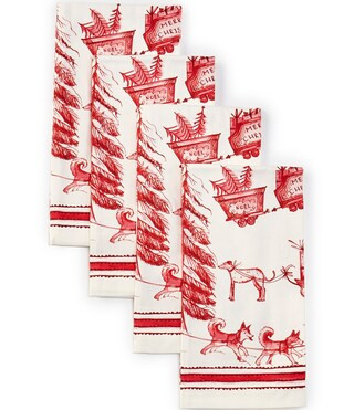 Southern Living Red Christmas Toile Collection Napkins, Set of 4 | Dillard's | Dillard's