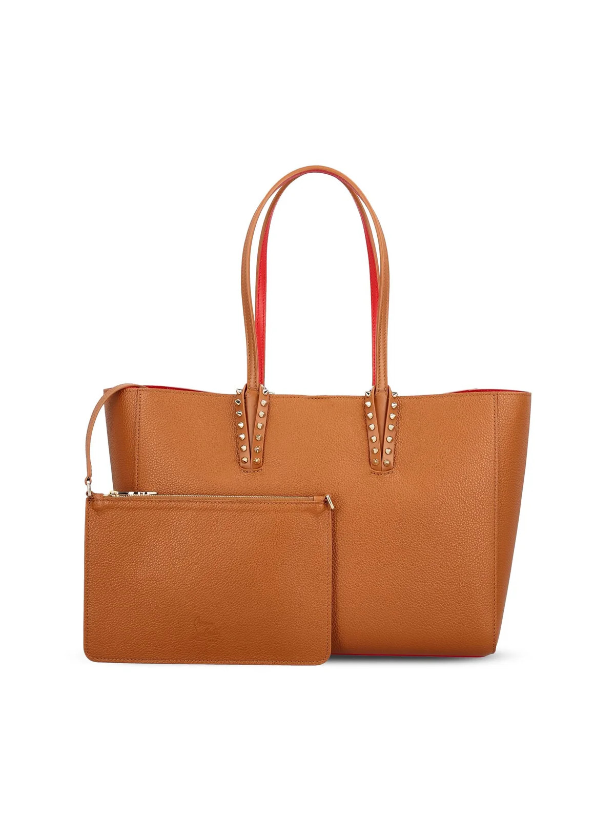 Christian Louboutin Cabata Stud Detailed Small Tote Bag | Cettire Global