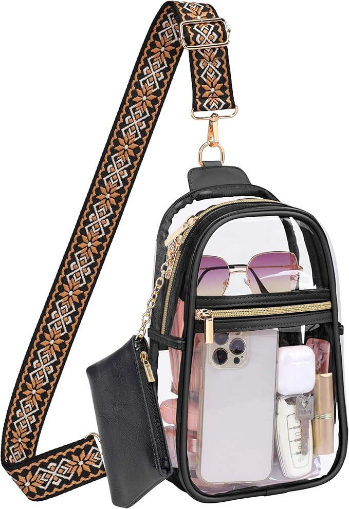 PACKISM Clear Bag for Stadium Events - Clear Sling Bag for Sport Concert, Clear Crossbody Bags fo... | Amazon (US)