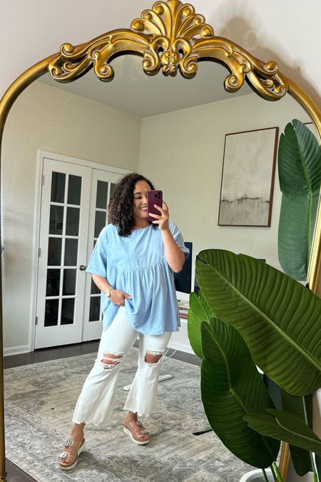 Wearing a size large in the amazon top and size 12 in the amazon jeans! Lots of stretch to these jeans. #amazonfashion #amaozntop #amazonjeans

#LTKVideo #LTKmidsize