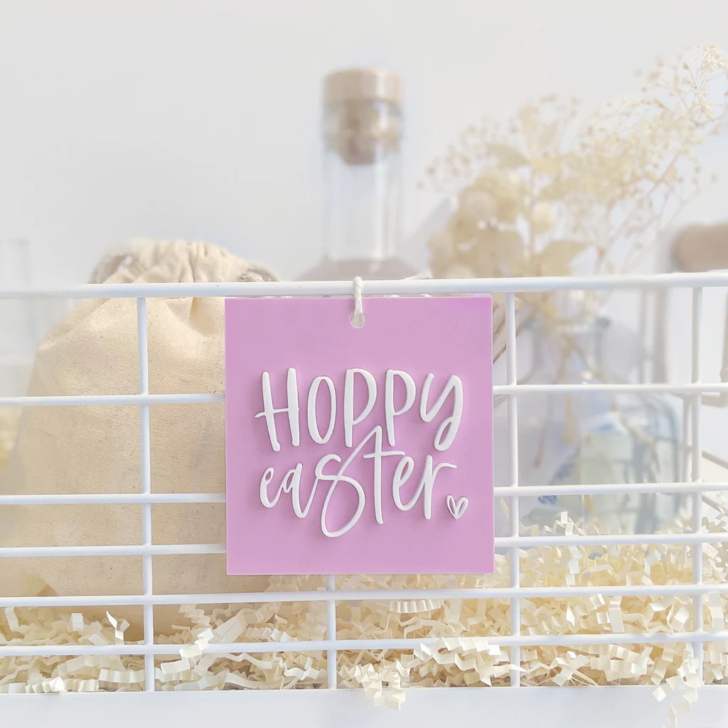 Hoppy Easter Gift Basket Tag | The Cotton & Canvas Company