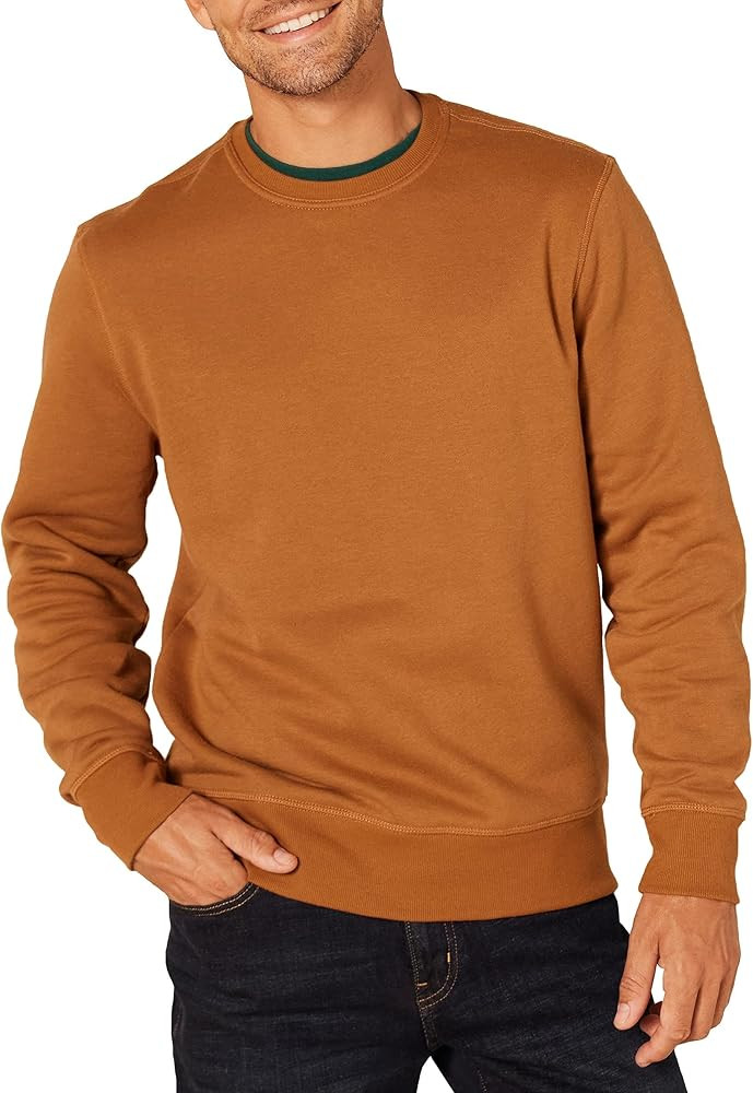 Amazon Essentials mens Fleece Crewneck Sweatshirt (Available in Big & Tall) | Amazon (US)