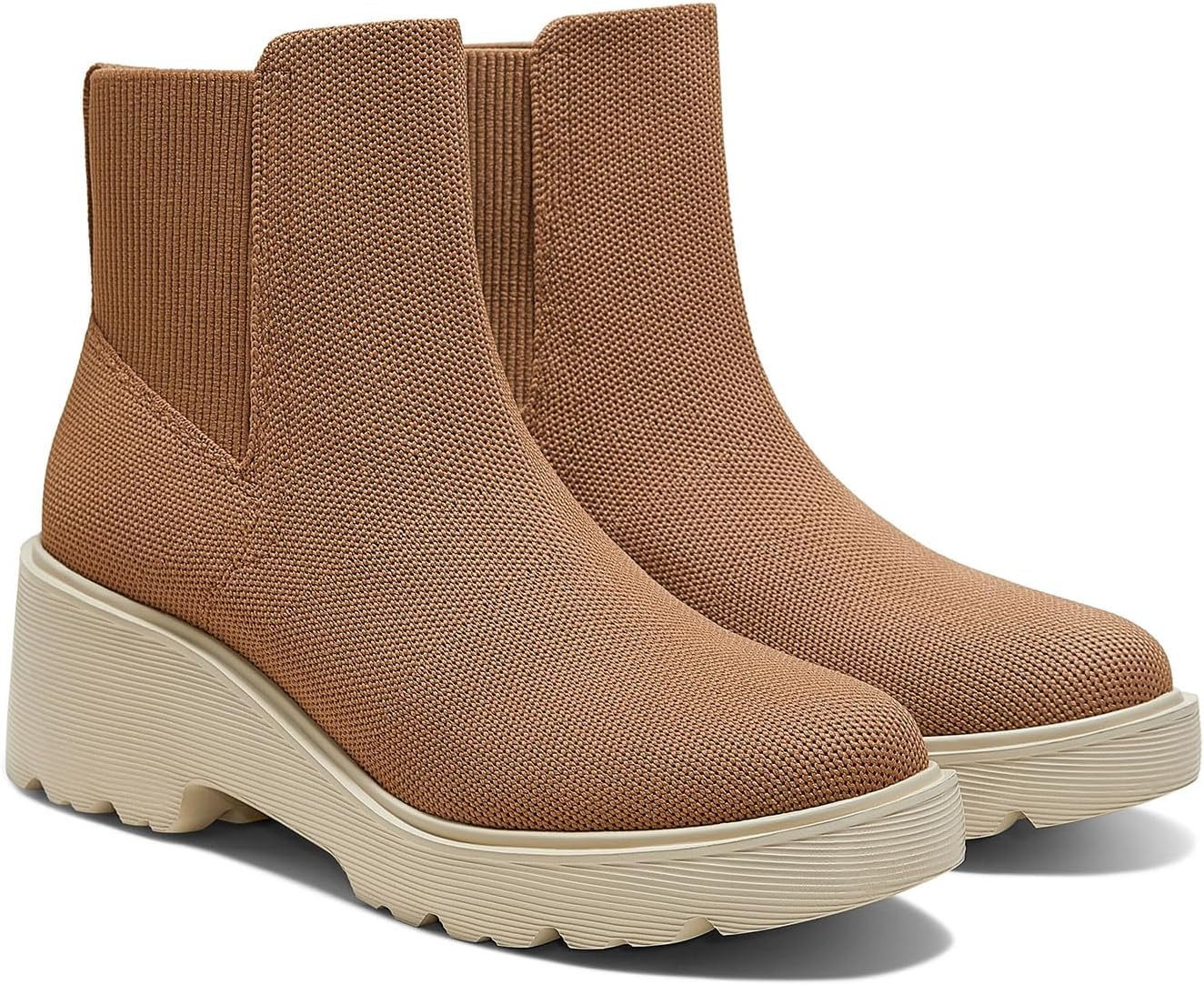 VIVAIA Everly Women's Ankle Boots, Round-Toe Slip On Booties, 2.36" Chunky Platform Wedge Heel, Water Repellent Upper, Anti-Slip Outsole, Comfortable for Winter & Fall Daily Outfit | Amazon (US)