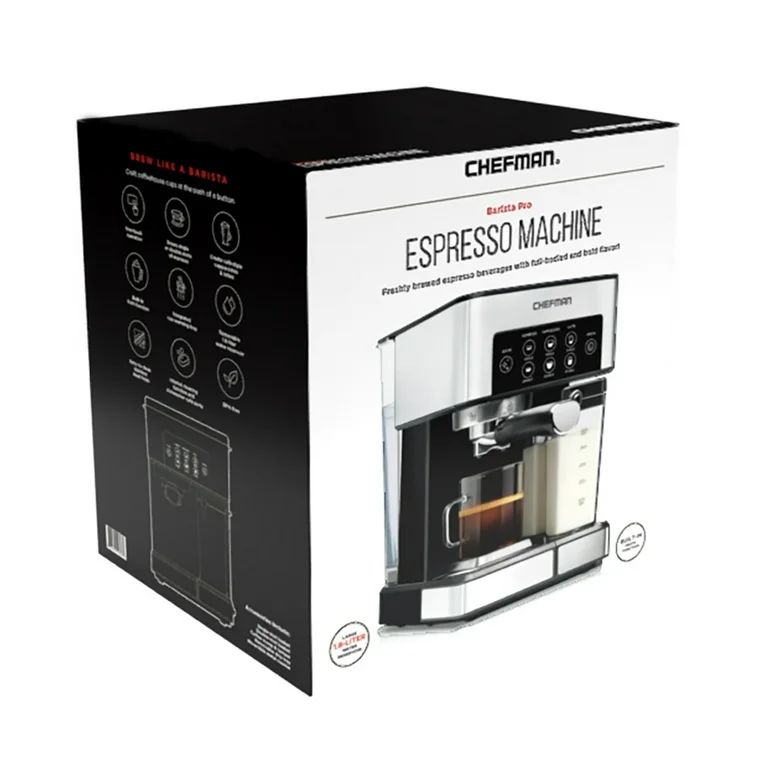 Chefman Barista Pro 6-in-1 Espresso Machine with Milk Frother, 15-BAR Pump, 1.8L Water Reservoir,... | Walmart (US)