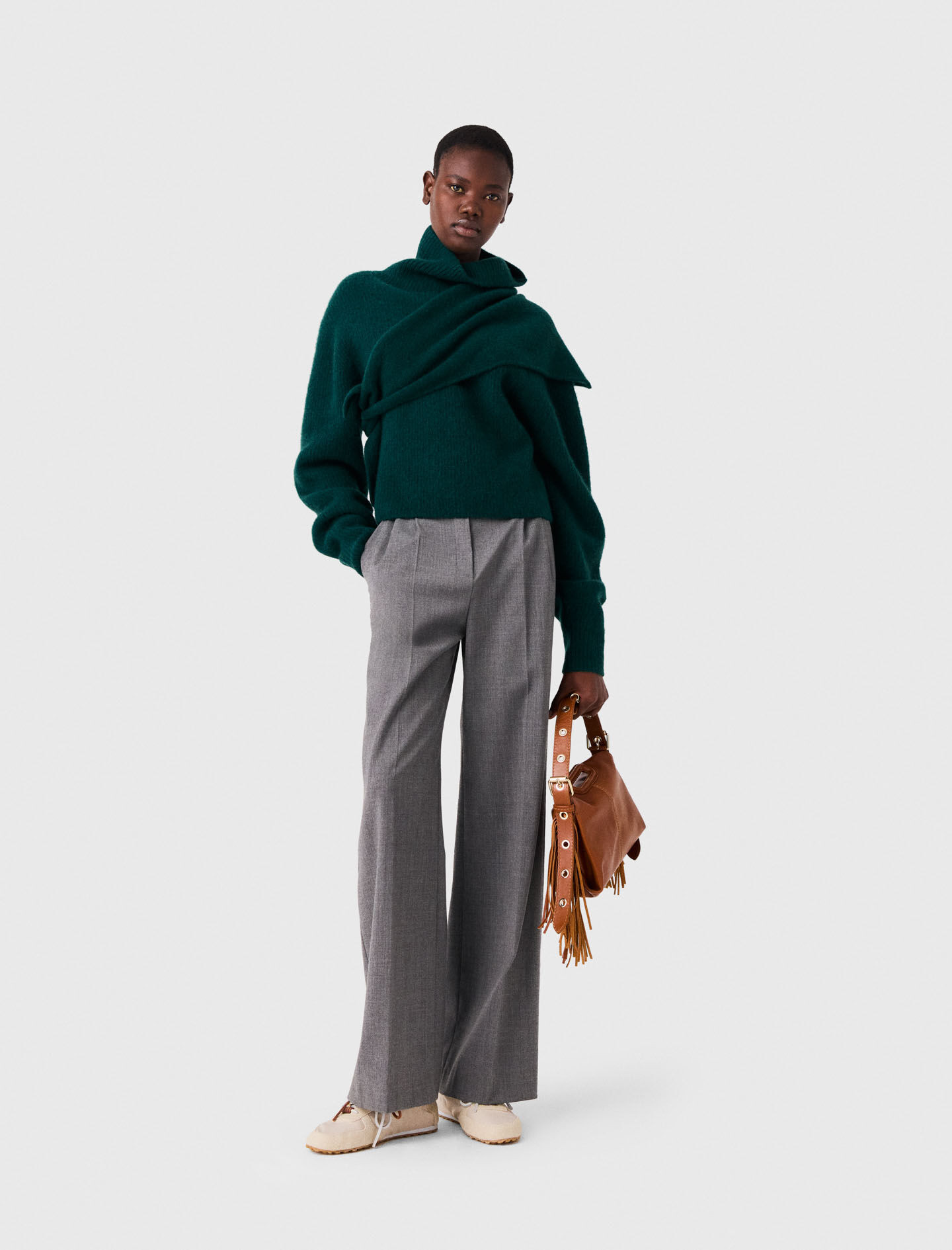 Wide-leg suit trousers with pleats | Maje EU