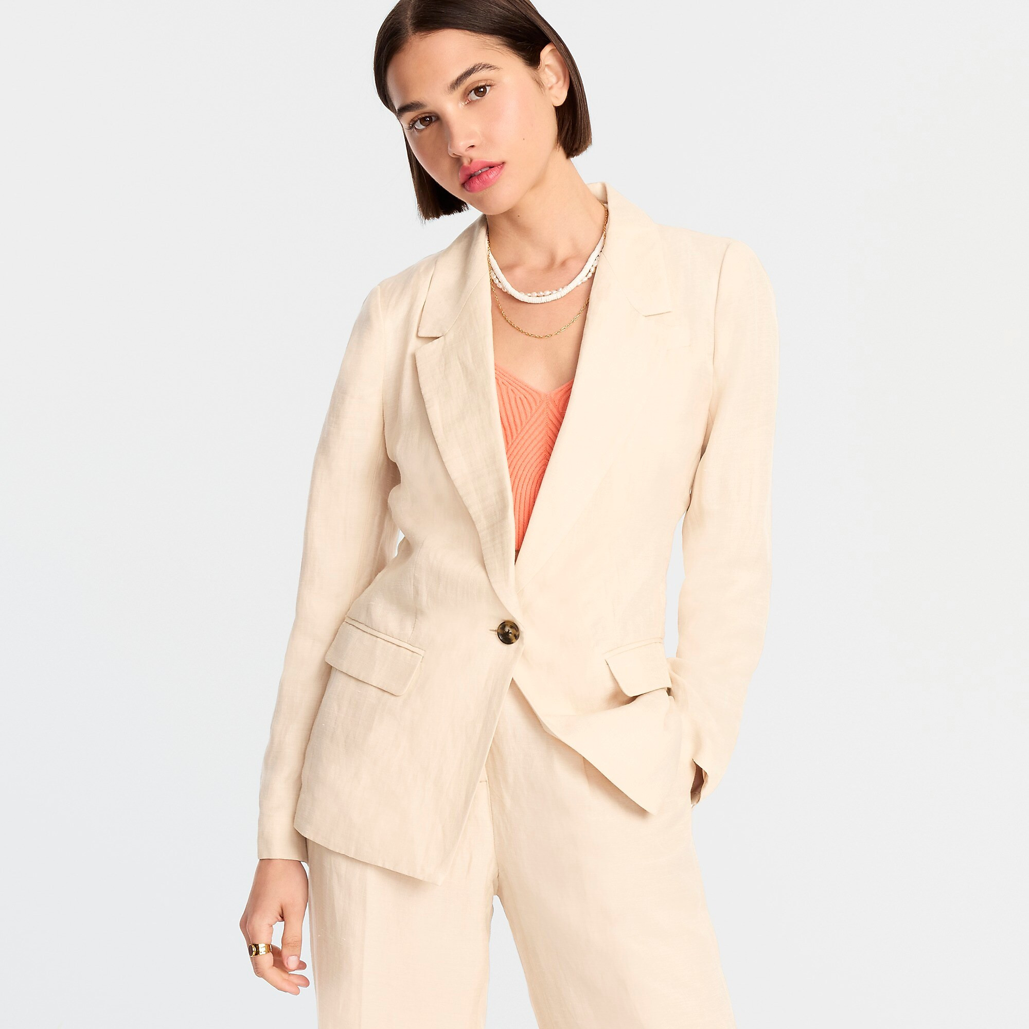 Willa blazer in linen-cupro | J. Crew US