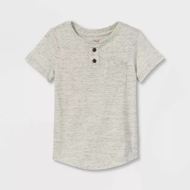 Toddler Boys' Striped Henley Short Sleeve T-Shirt - Cat & Jack™ | Target