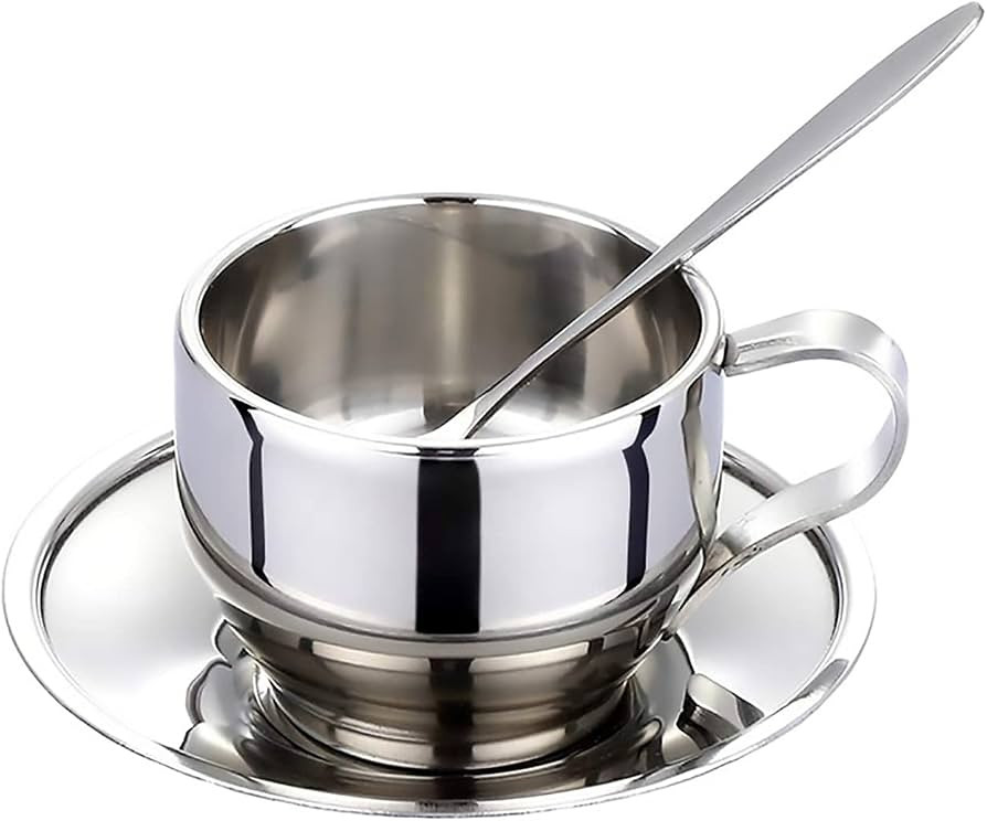 Dadamong Insulated Espresso Cup Set Stainless Steel Coffee Mugs Set, Double Walled Coffee Cup wit... | Amazon (US)