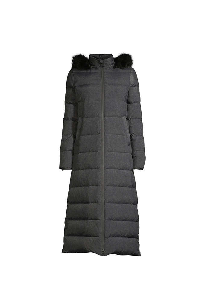 Women's Petite Down Maxi Winter Coat - Lands' End - Brown - XS | Lands' End (US)