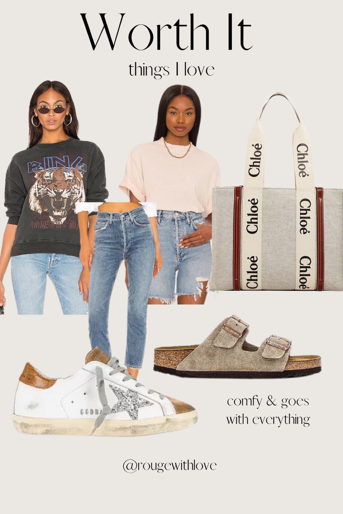 Things I love
Chloe bag
Chloe woody
Birkenstock
Golden goose
Revolve
Bloomingdale’s
Anine bing
Agolde denim
Agolde
Everyday style
Denim
Tshirt
Sneakers
Sandals
Spring
Summer


#LTKstyletip #LTKSeasonal #LTKGiftGuide