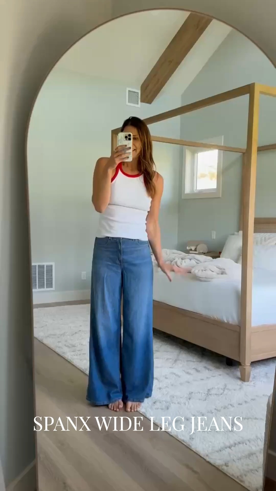 Spanx wide leg jeans are SO good for tall girls! I love finding denim that gives you a flattering shape without feeling stiff or uncomfortable. The wide leg fit is perfect for styling with sweaters and boots for fall or keeping casual with sneakers and a basic tee.

Size M tall

Spanx jeans, Spanx wide leg jeans, Tall girl denim, Wide leg denim, Tall friendly clothing, Long inseam jeans, Jeans for tall women, Fall denim outfits, Comfortable jeans, Tall girl fashion, Everyday denim, StangandCo