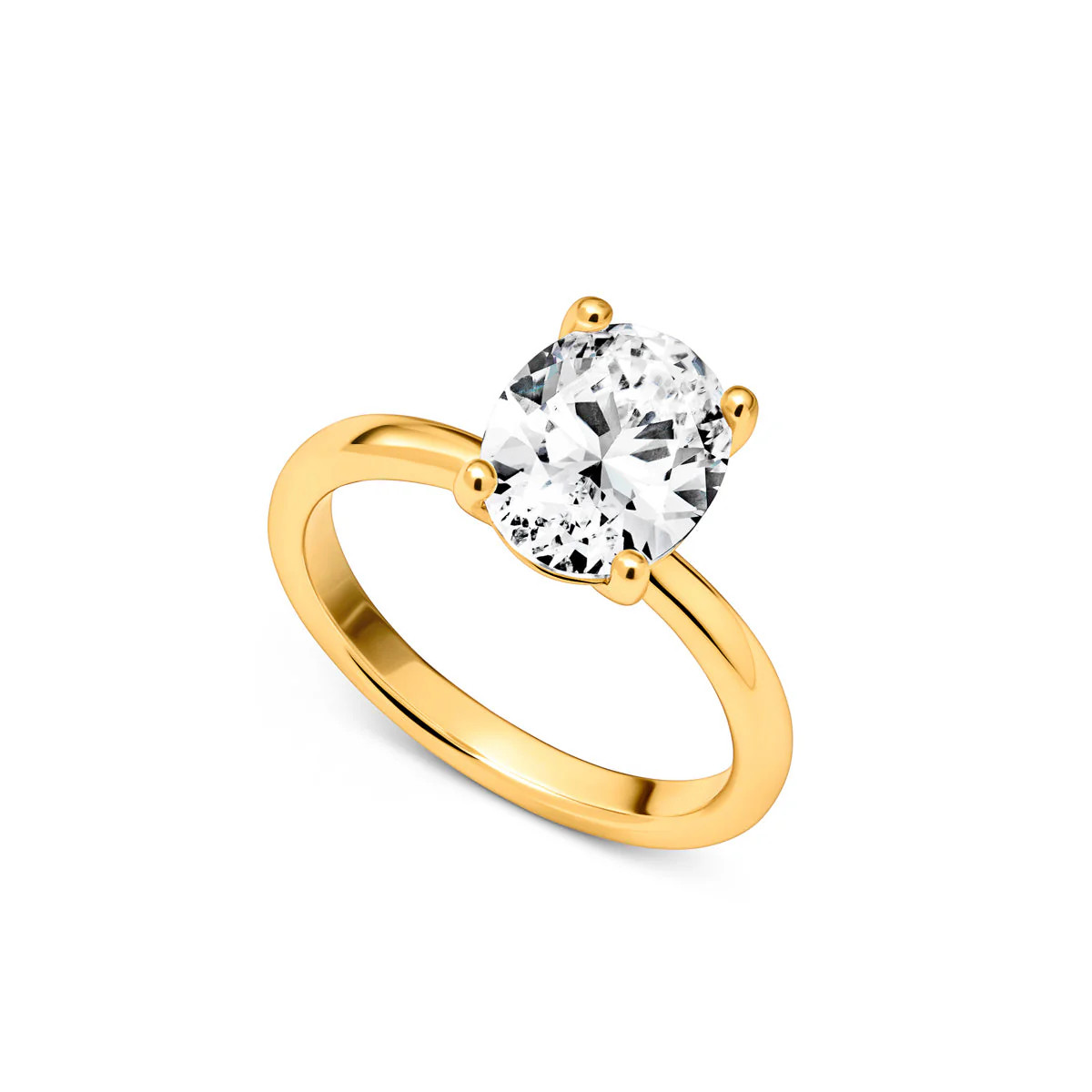 Oval Cut Solitaire Ring (Gold) | Abbott Lyon