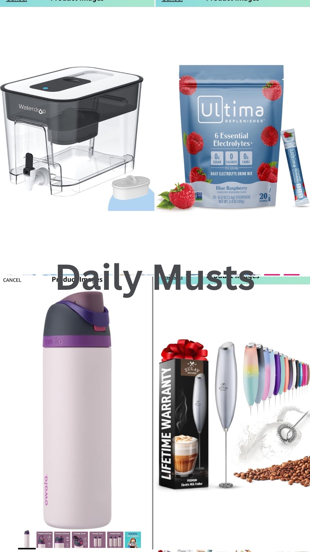 I start every morning with my electrolyte water. These are my must haves! 

#LTKActive #LTKOver40 #LTKFindsUnder50