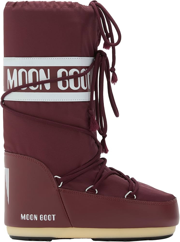 Amazon.com: Moon Boot Icon Nylon Insulated Unisex Snow Boots, Burgundy - 7-8.5 Men/8-9.5 Women : ... | Amazon (US)