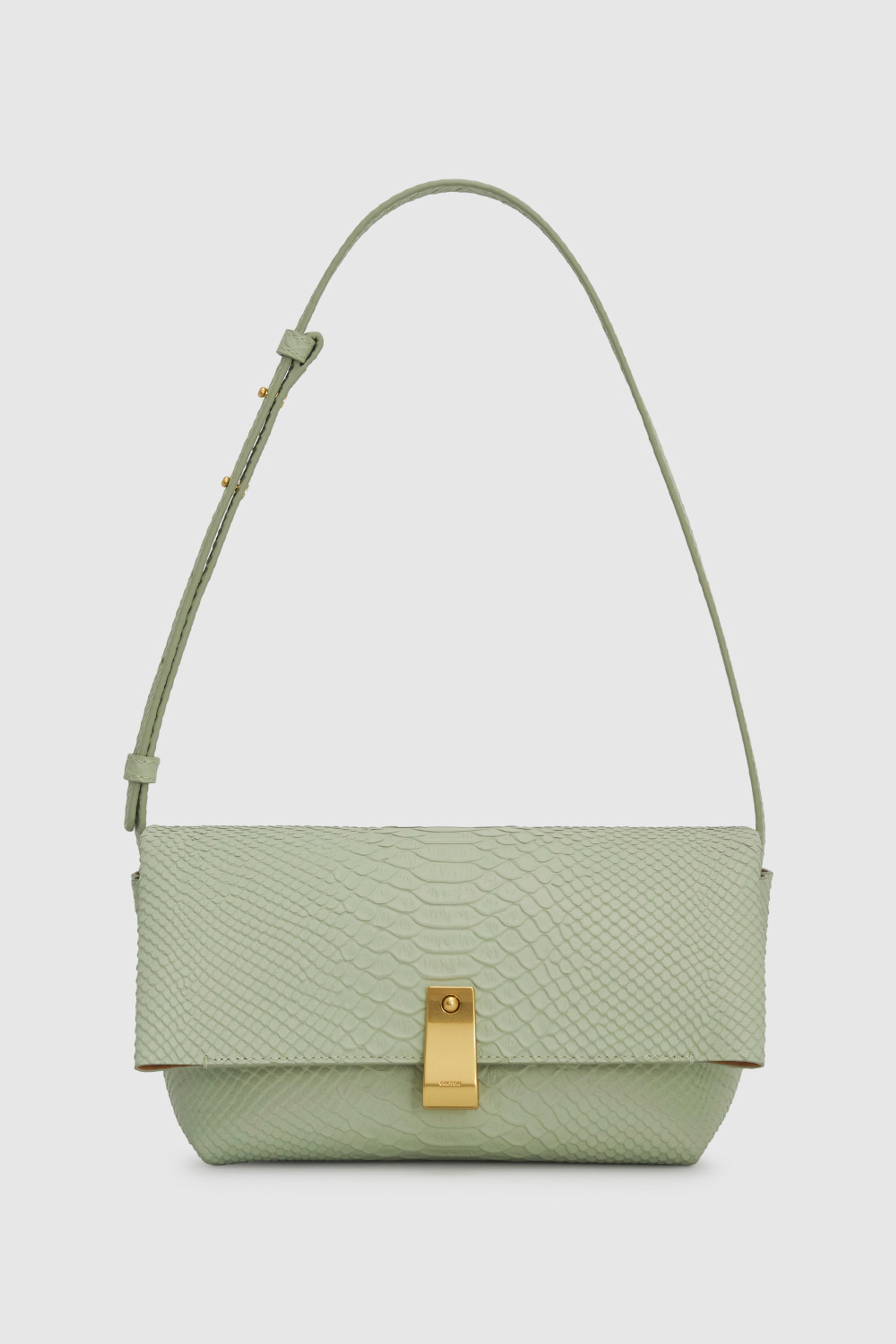 ETTA TEXTURE CLUTCH - GLASS | Oroton | Oroton