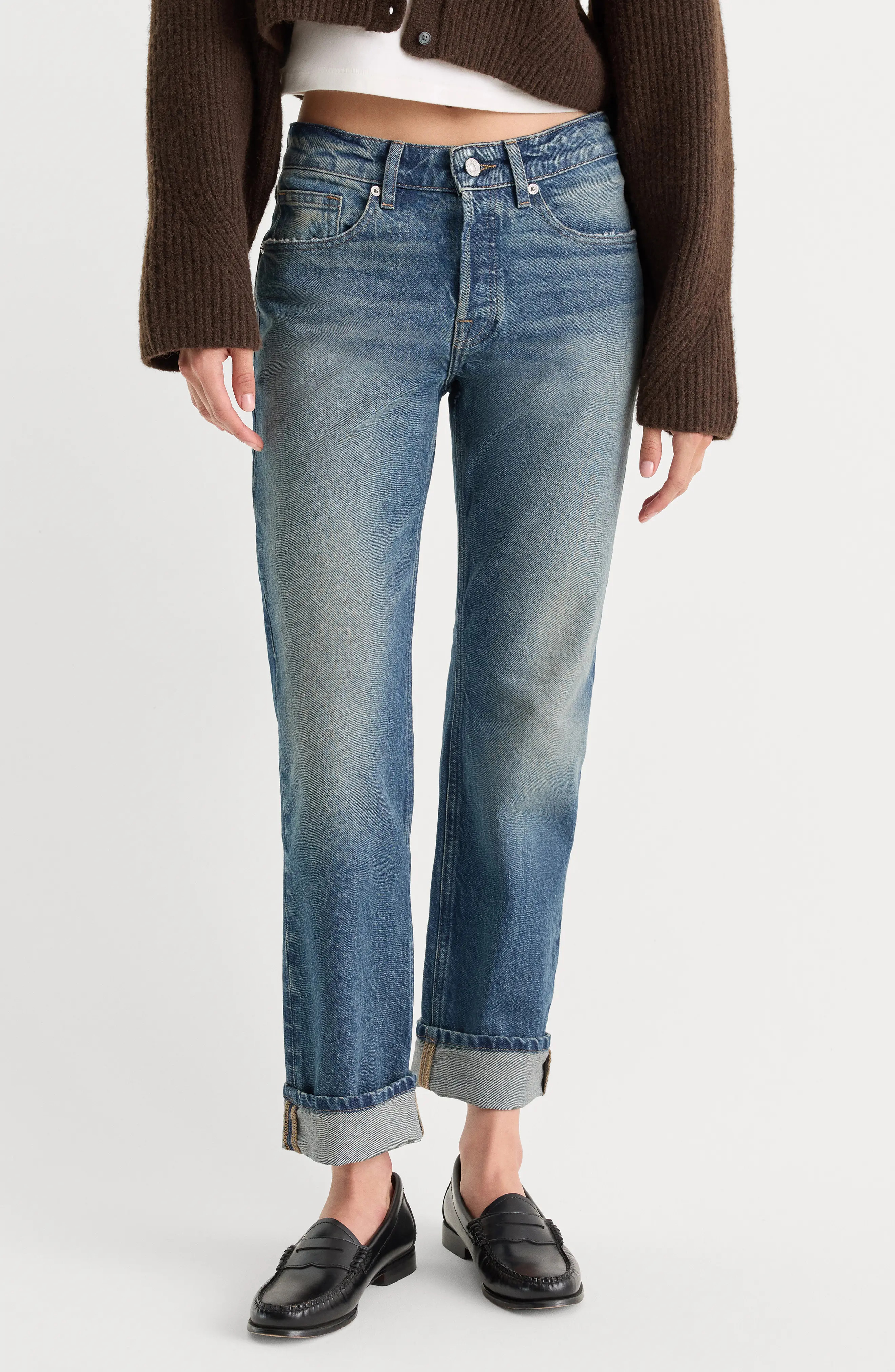 Good American Vintage Ankle Straight Leg Jeans (Women) | Nordstrom | Nordstrom