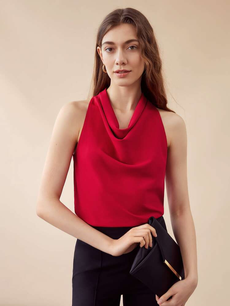 MOTF PREMIUM DRAPED SLEEVELESS TOP | SHEIN