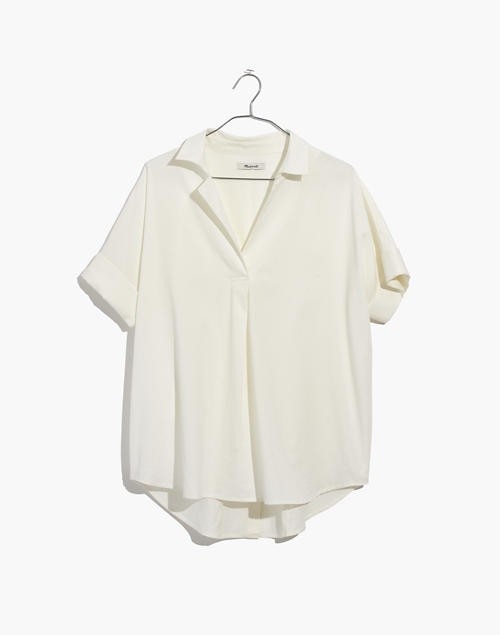 Courier Button-Back Shirt in Pure White | Madewell