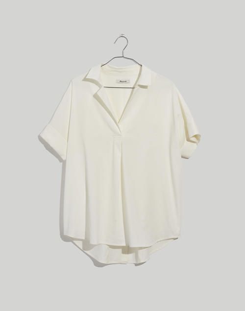 Courier Button-Back Shirt in Pure White | Madewell