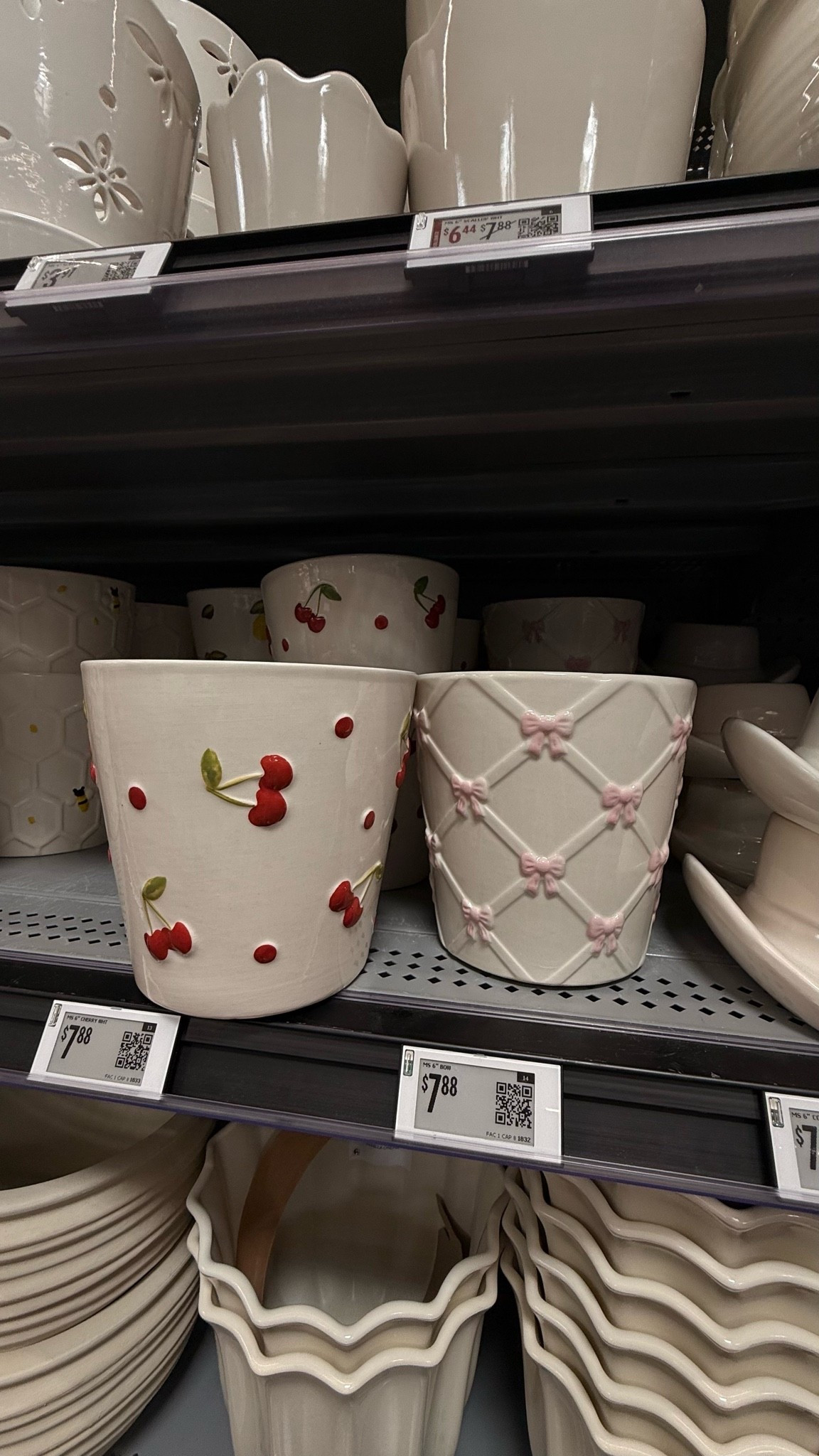 Coquette girl summer just walked into Walmart and she’s only $7.88 😭🎀🍒 The bow quilted planter AND the cherry embossed pot — both under $8, both absolutely adorable. These are going to sell out so fast.

#WalmartFinds #WalmartHome #CoquetteAesthetic #CoquetteDecor #CherryAesthetic #BowDecor #PlantMom #CeramicPlanter #CutePlanters #HomeDecorFinds #AffordableHome #TrendyDecor #LTKFinds #LTKUnder50 #GirlsRoom

#LTKHome #LTKHome #LTKSeasonal