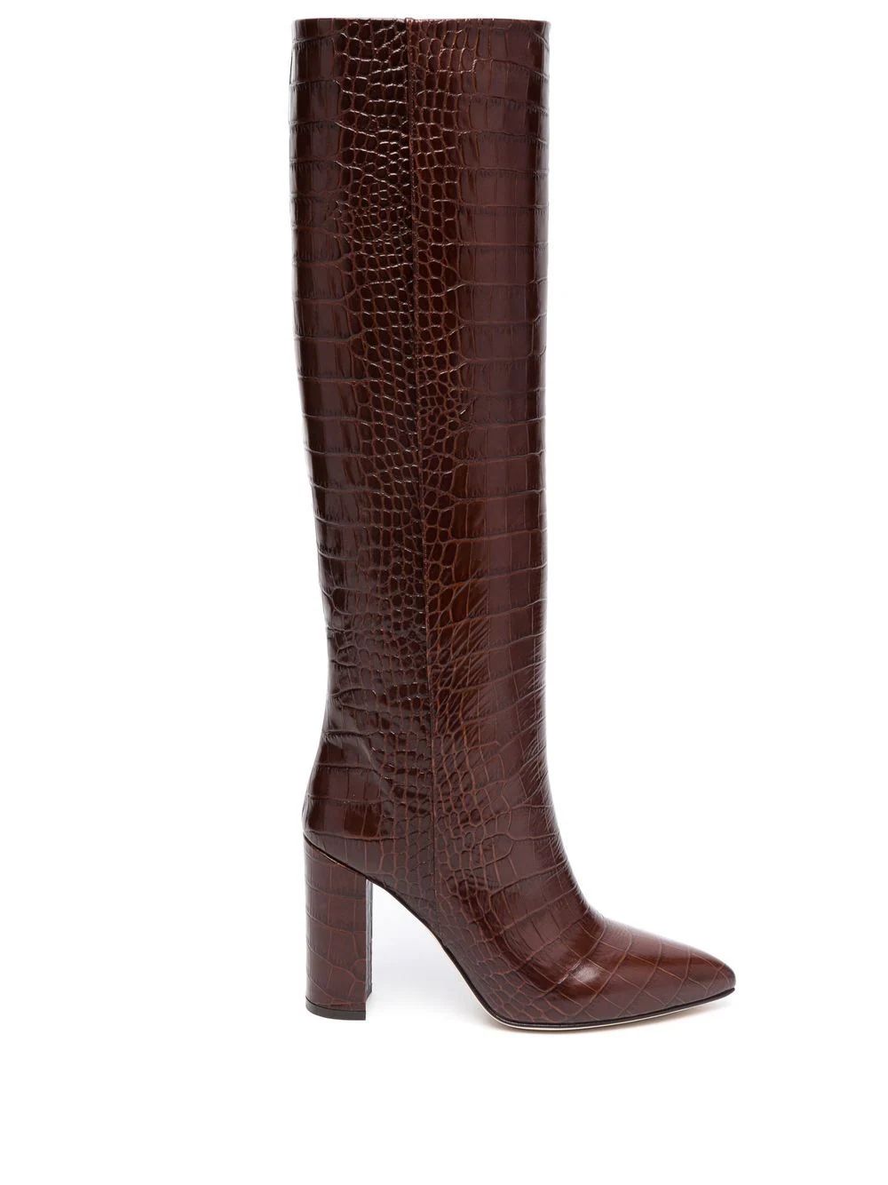 Paris Texas croc-effect knee-high Boots - Farfetch | Farfetch Global