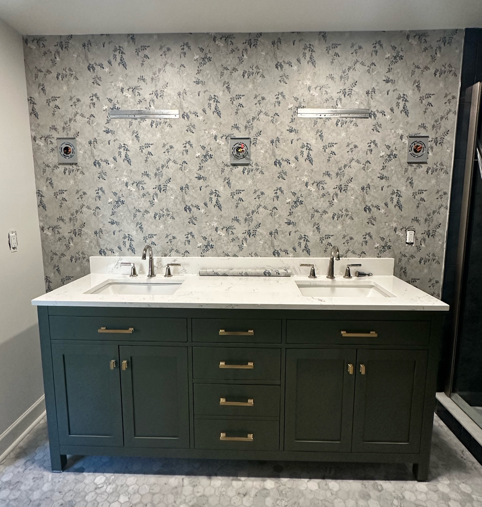 I love Sandberg wallpaper! This one was gorgeous with the new cabinet  

#LTKHome