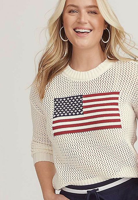Americana Open Stitch Sweater | Maurices